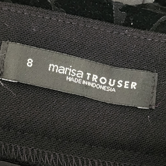 Loft Black with White Stripe Dress Marisa Trouser Pants - Picture 9 of 10